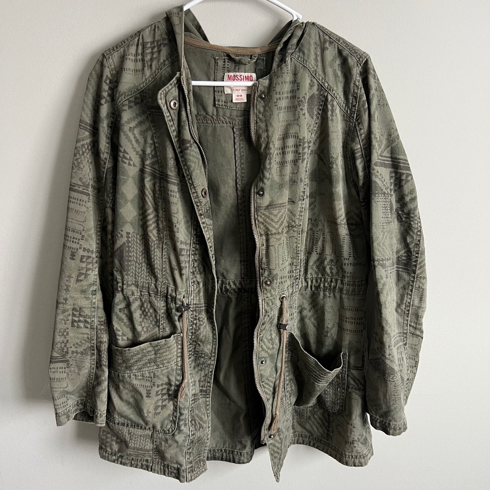 Mossimo Y2K Olive Green Military Jacket, Womens Size Medium